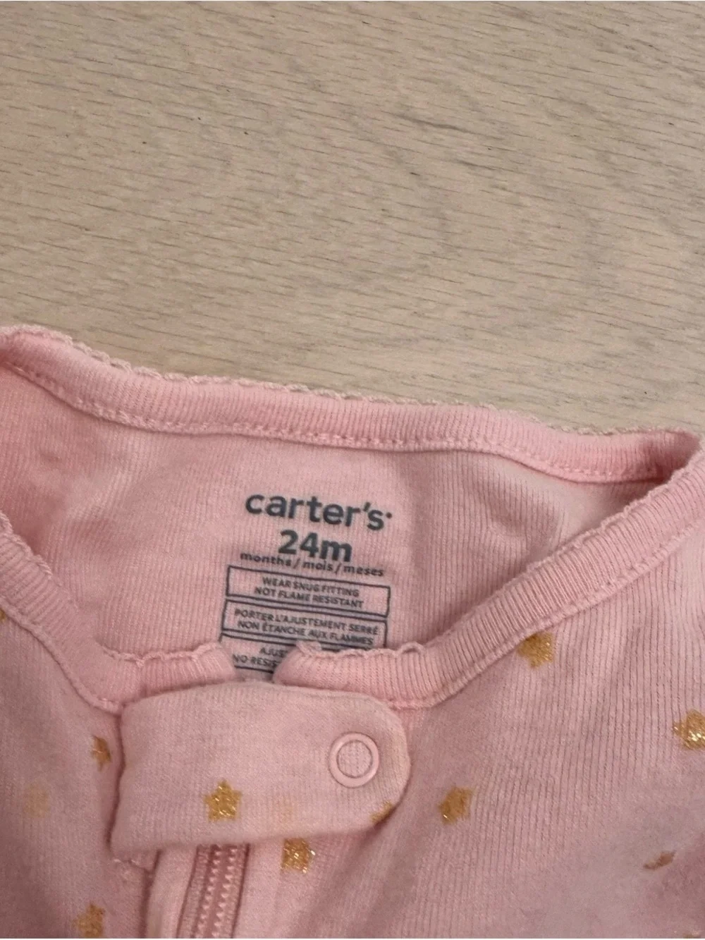 Carter's Pink Elephant Footed One-Piece 24M